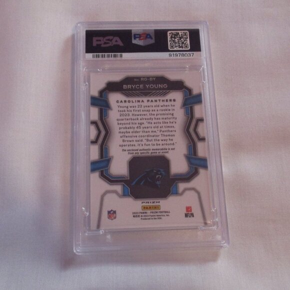 2023 PRIZM BYREC YOUNG ROOKIE GEAR PSA 9 - Picture 2 of 2